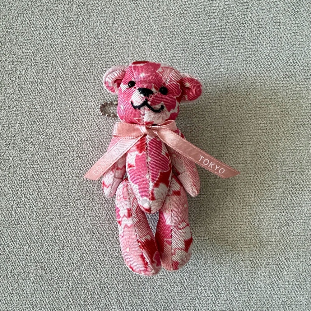 Conrad Tokyo Sakura Bear Keychain in Pink